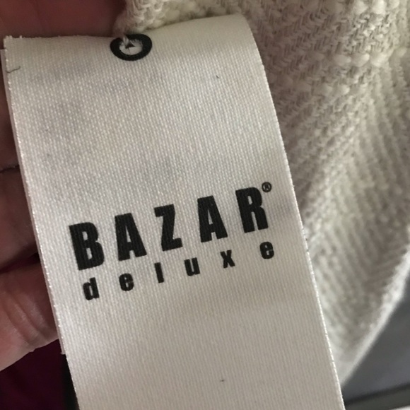 Bazar Deluxe jacket with fringe! Never worn, excellent condition, cream/colors. - Picture 6 of 7